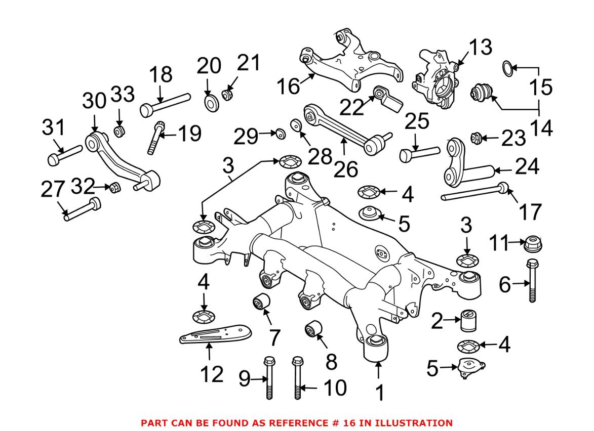 BMW Suspension Control Arm - Rear Passenger Right Lower 33326754558